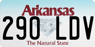 AR license plate 290LDV