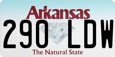 AR license plate 290LDW