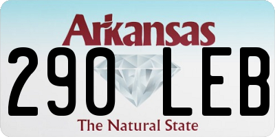 AR license plate 290LEB