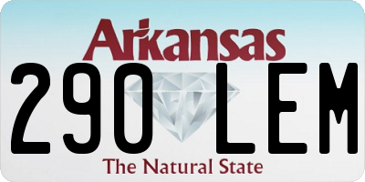 AR license plate 290LEM