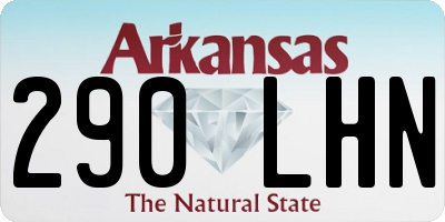 AR license plate 290LHN