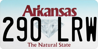 AR license plate 290LRW
