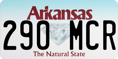 AR license plate 290MCR