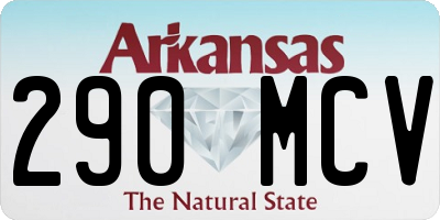 AR license plate 290MCV