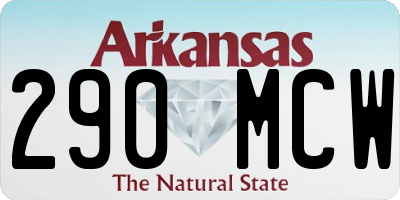 AR license plate 290MCW