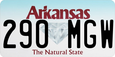 AR license plate 290MGW