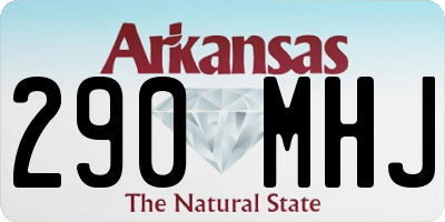AR license plate 290MHJ