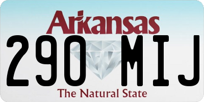 AR license plate 290MIJ