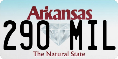 AR license plate 290MIL