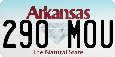 AR license plate 290MOU
