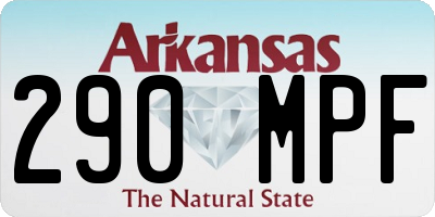AR license plate 290MPF