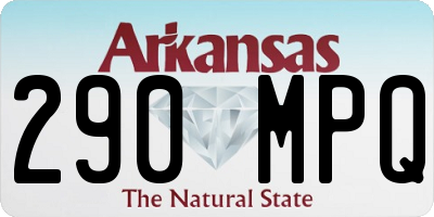 AR license plate 290MPQ