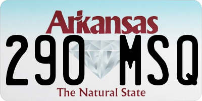 AR license plate 290MSQ