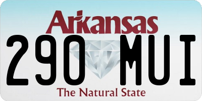 AR license plate 290MUI