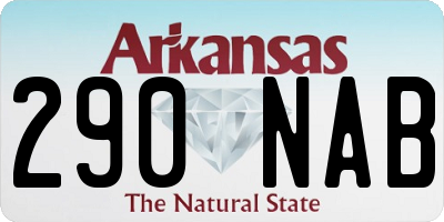 AR license plate 290NAB