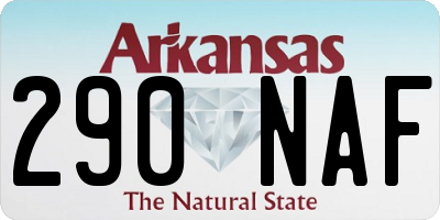 AR license plate 290NAF