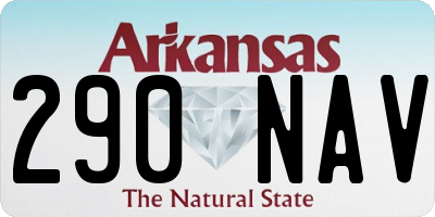 AR license plate 290NAV