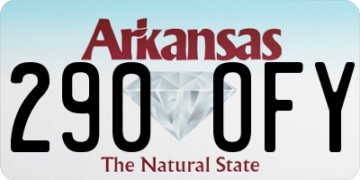 AR license plate 290OFY