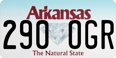 AR license plate 290OGR