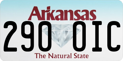 AR license plate 290OIC