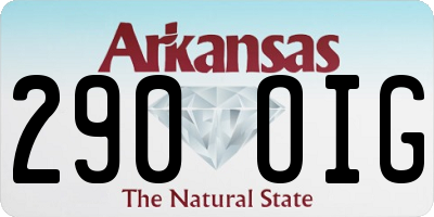 AR license plate 290OIG