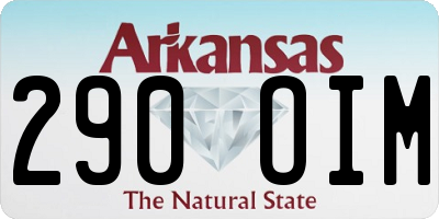 AR license plate 290OIM