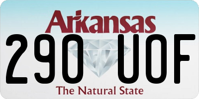 AR license plate 290UOF