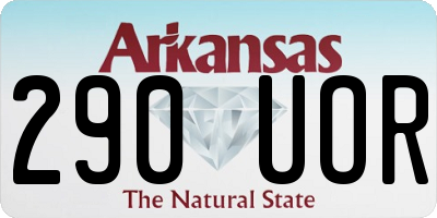 AR license plate 290UOR