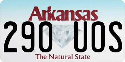 AR license plate 290UOS