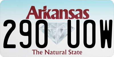 AR license plate 290UOW