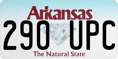 AR license plate 290UPC