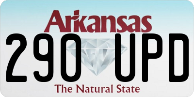 AR license plate 290UPD