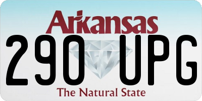 AR license plate 290UPG