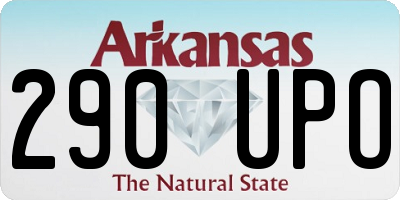 AR license plate 290UPO