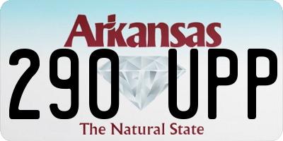 AR license plate 290UPP