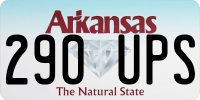 AR license plate 290UPS