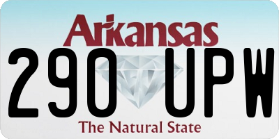 AR license plate 290UPW