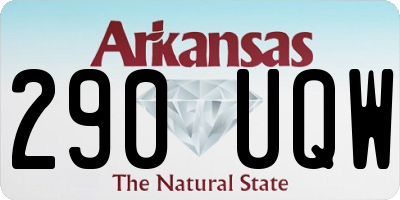 AR license plate 290UQW