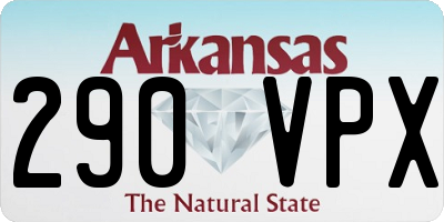AR license plate 290VPX