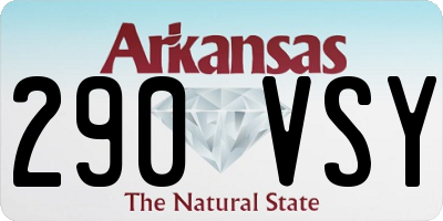 AR license plate 290VSY