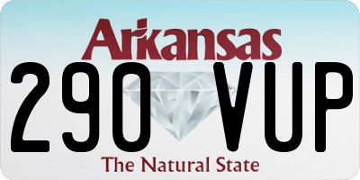 AR license plate 290VUP