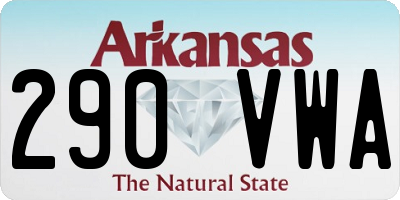 AR license plate 290VWA