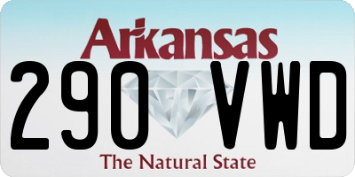 AR license plate 290VWD