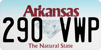 AR license plate 290VWP