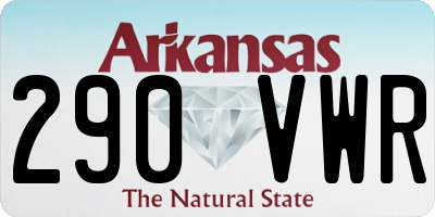 AR license plate 290VWR