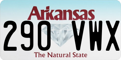 AR license plate 290VWX
