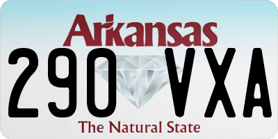 AR license plate 290VXA