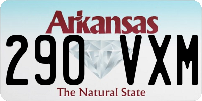 AR license plate 290VXM