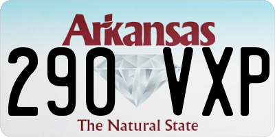 AR license plate 290VXP
