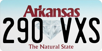 AR license plate 290VXS
